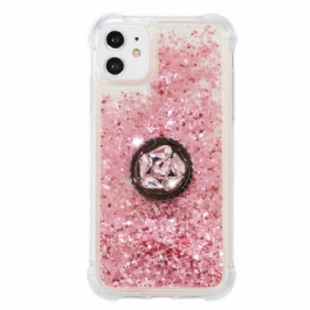 Hoesje voor iPhone 11 Pailletten Met Ringsteun