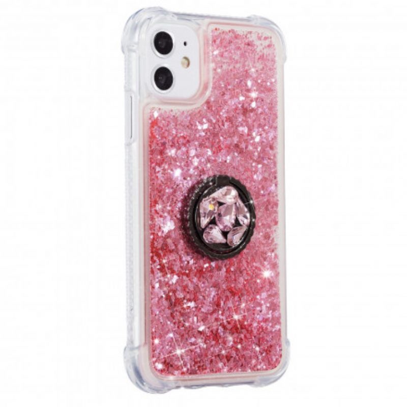 Hoesje voor iPhone 11 Pailletten Met Ringsteun