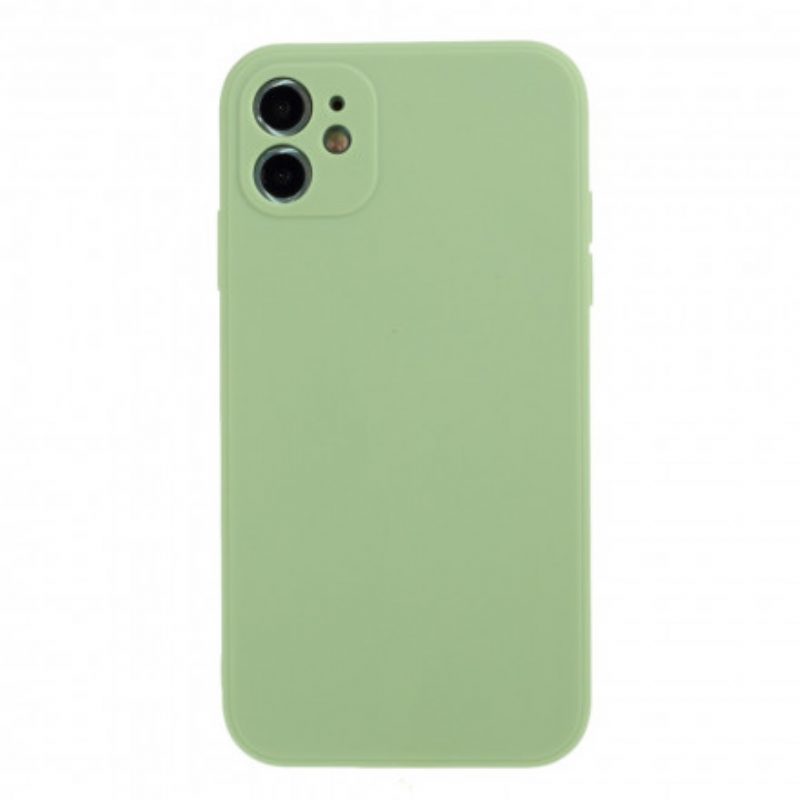 Hoesje voor iPhone 11 Siliconen Mat Pure Kleur