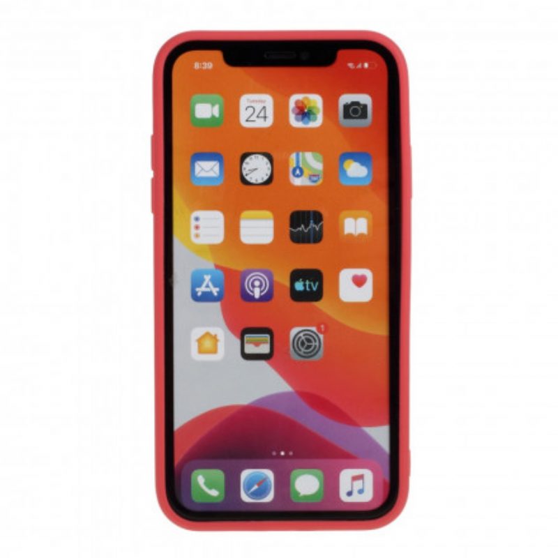 Hoesje voor iPhone 11 Siliconen Mat Pure Kleur