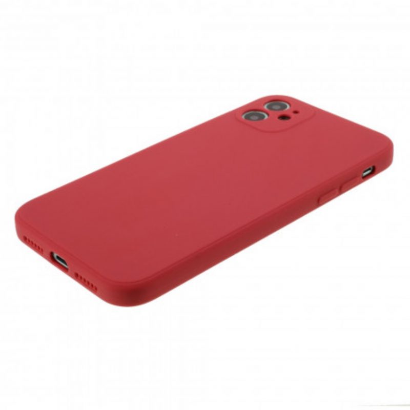 Hoesje voor iPhone 11 Siliconen Mat Pure Kleur