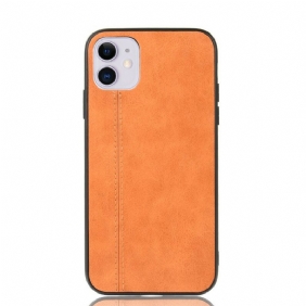 Hoesje voor iPhone 11 Stijl Lederen Stiksels