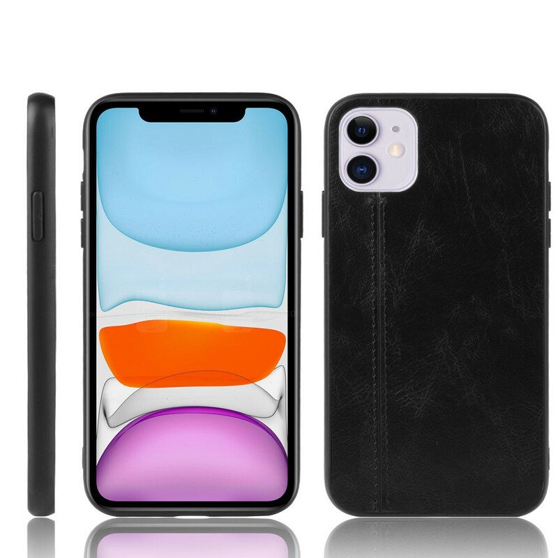 Hoesje voor iPhone 11 Stijl Lederen Stiksels