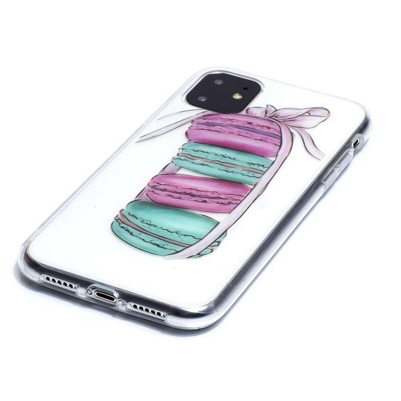 Hoesje voor iPhone 11 Transparante Gourmet Macarons