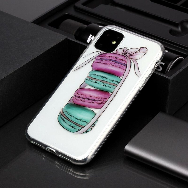 Hoesje voor iPhone 11 Transparante Gourmet Macarons