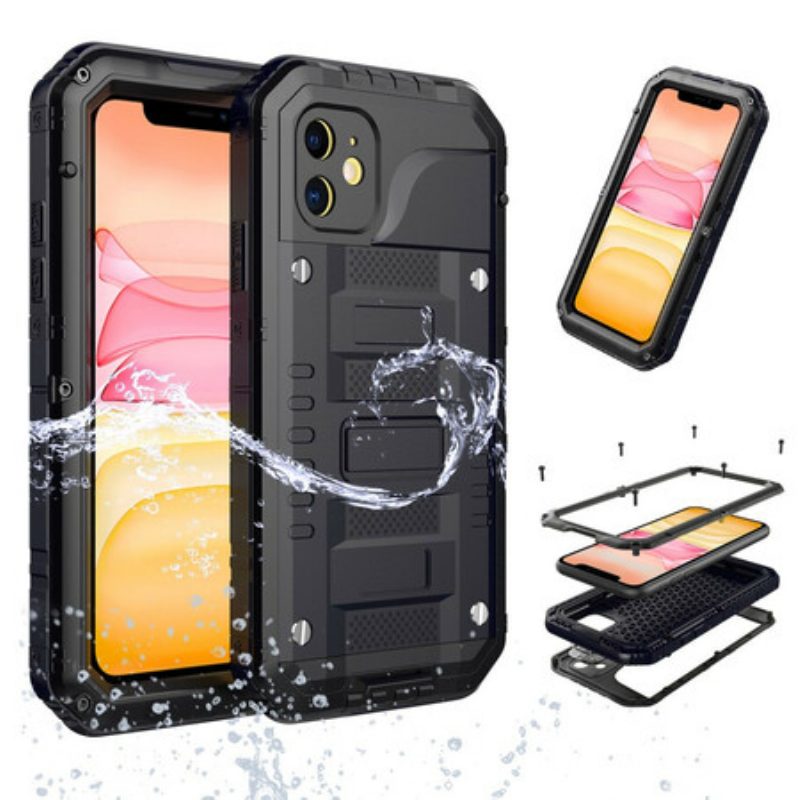 Hoesje voor iPhone 11 Waterdicht Gehard Glas En Metaal