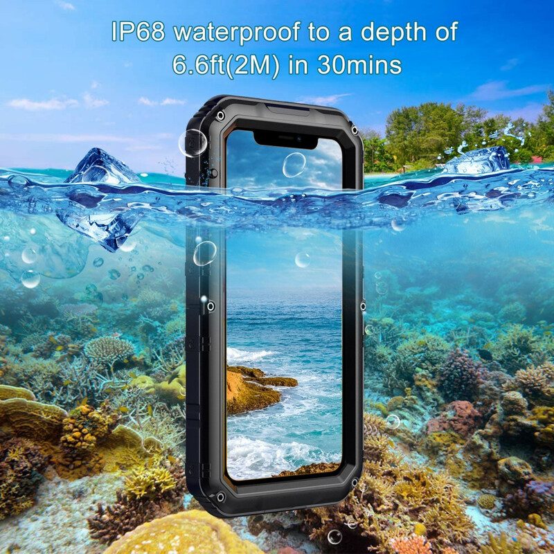 Hoesje voor iPhone 11 Waterdicht Gehard Glas En Metaal