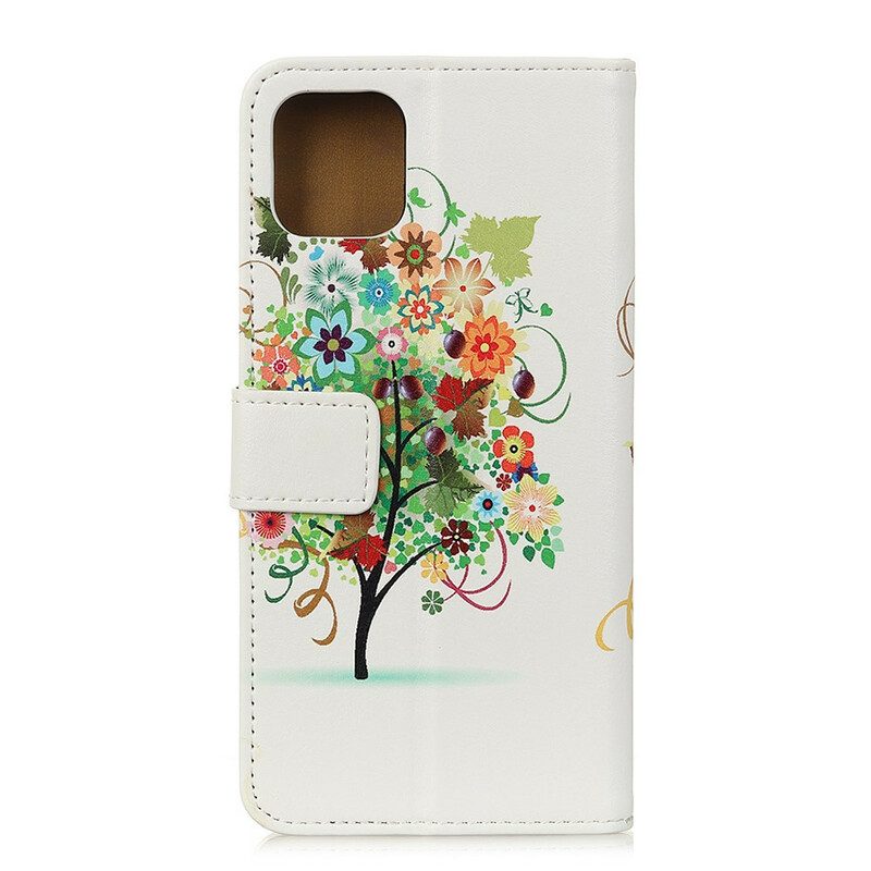 Leren Hoesje voor iPhone 11 Bloeiende Boom