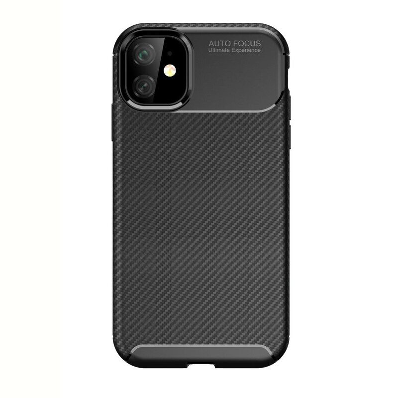 Telefoonhoesje voor iPhone 11 Flexibele Koolstofvezeltextuur