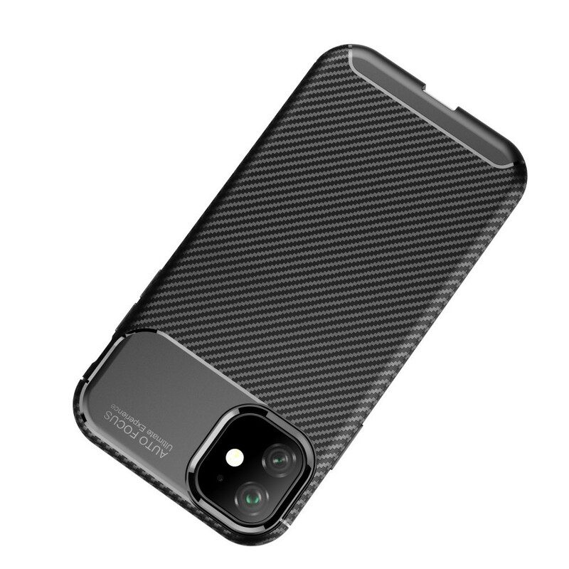 Telefoonhoesje voor iPhone 11 Flexibele Koolstofvezeltextuur