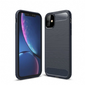 Telefoonhoesje voor iPhone 11 Geborstelde Koolstofvezel