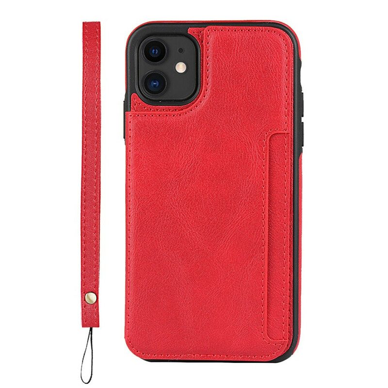 Telefoonhoesje voor iPhone 11 Kaarthouder Stand En Lanyard