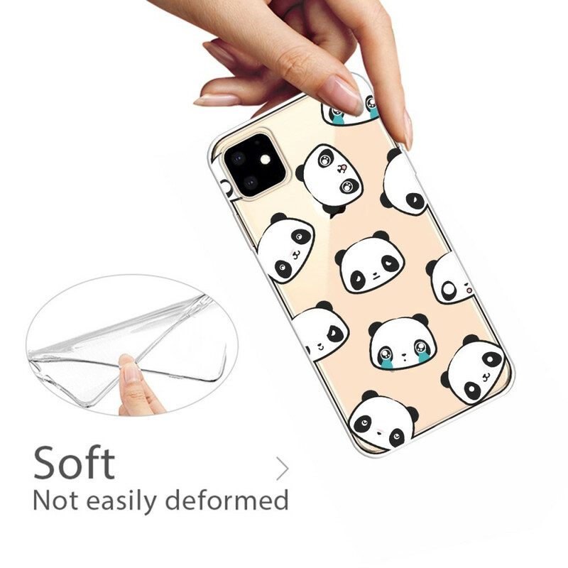 Telefoonhoesje voor iPhone 11 Sentimentele Panda's