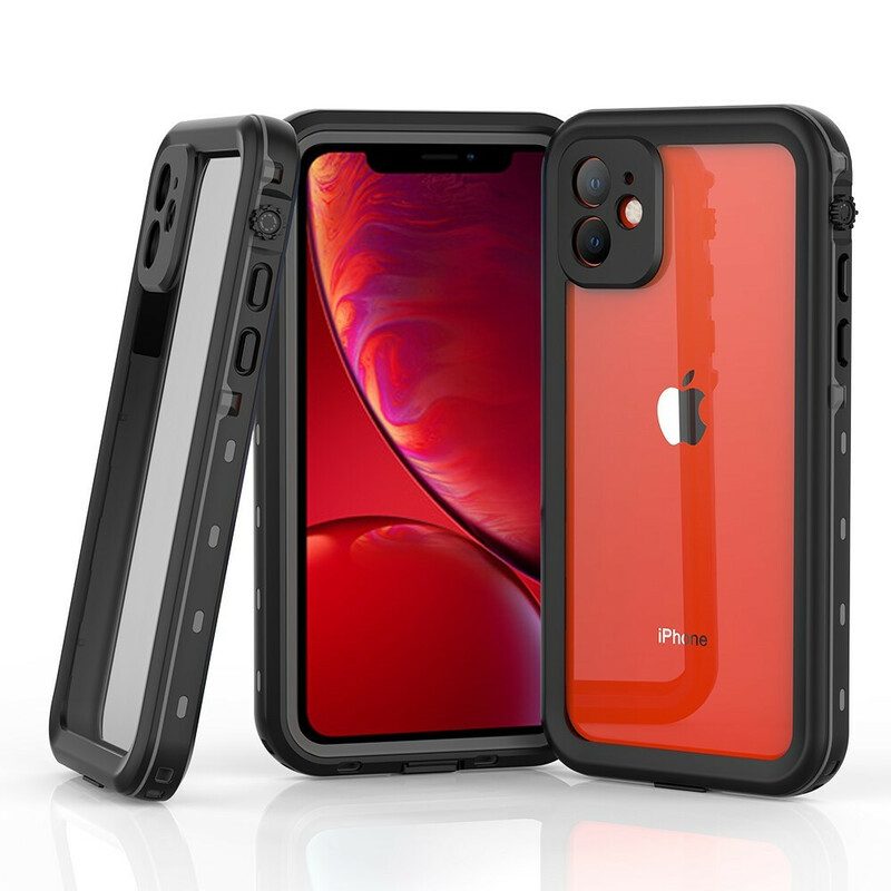 Telefoonhoesje voor iPhone 11 Waterdichte Transparante Redpepper Dot