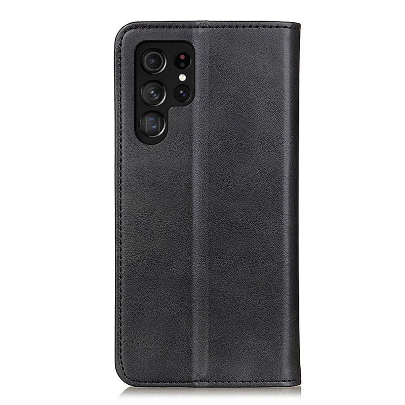 Bescherming Hoesje voor Samsung Galaxy S22 Ultra 5G Folio-hoesje Elegantie Splitleer