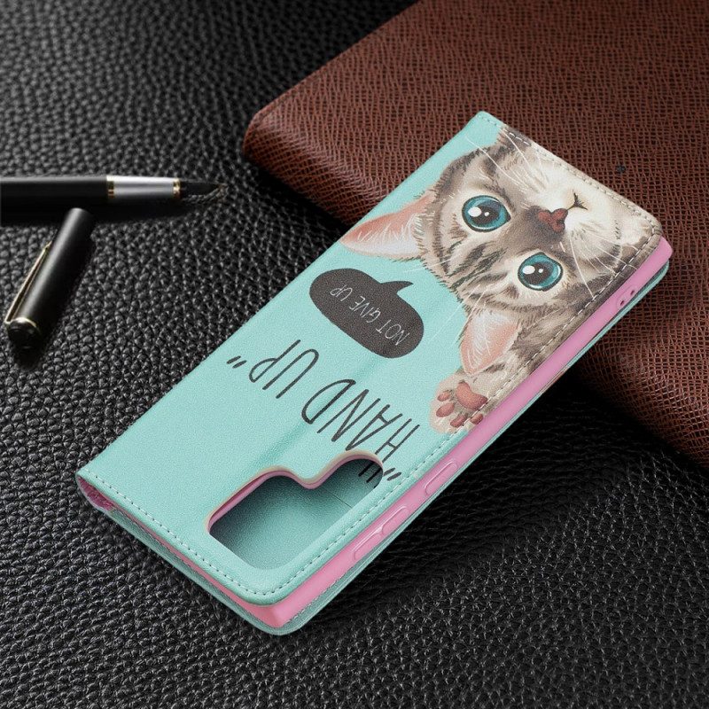 Bescherming Hoesje voor Samsung Galaxy S22 Ultra 5G Folio-hoesje Hand Omhoog