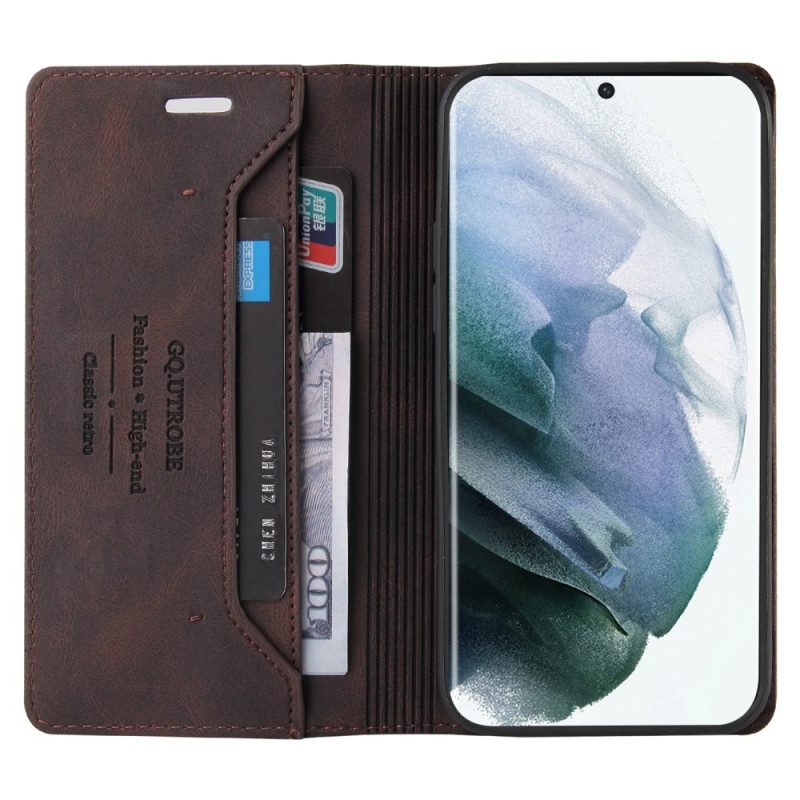 Bescherming Hoesje voor Samsung Galaxy S22 Ultra 5G Folio-hoesje Kunstleer Gq.utrobe