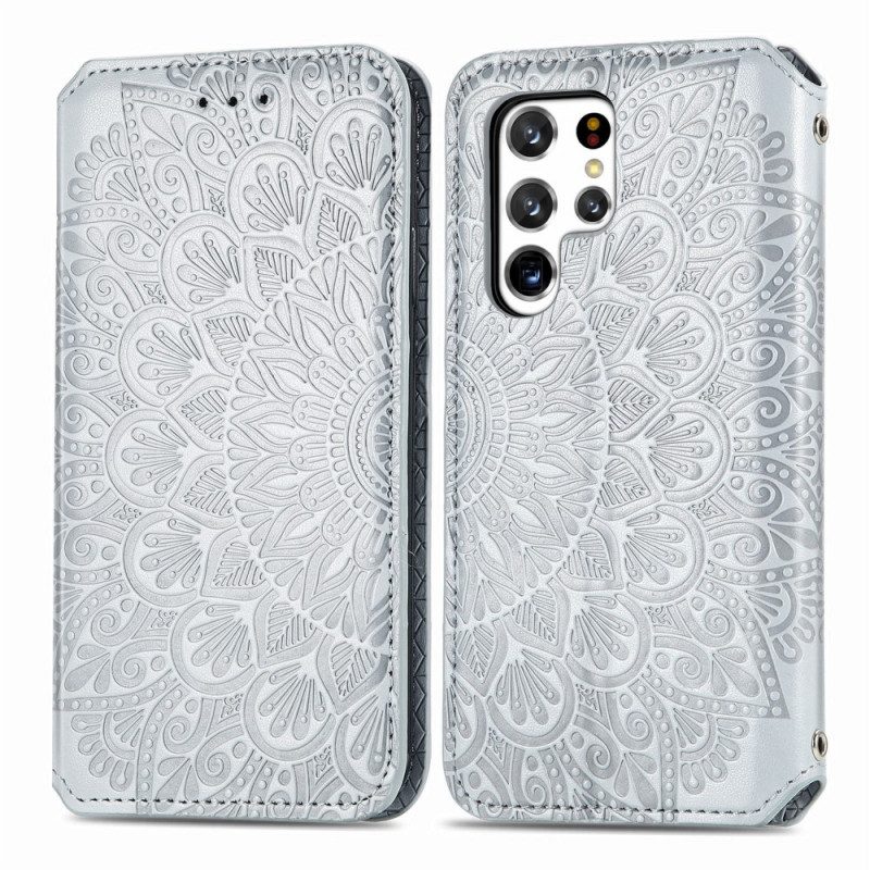 Bescherming Hoesje voor Samsung Galaxy S22 Ultra 5G Folio-hoesje Mandala