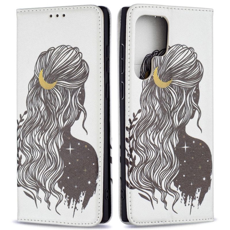 Bescherming Hoesje voor Samsung Galaxy S22 Ultra 5G Folio-hoesje Mooi Haar