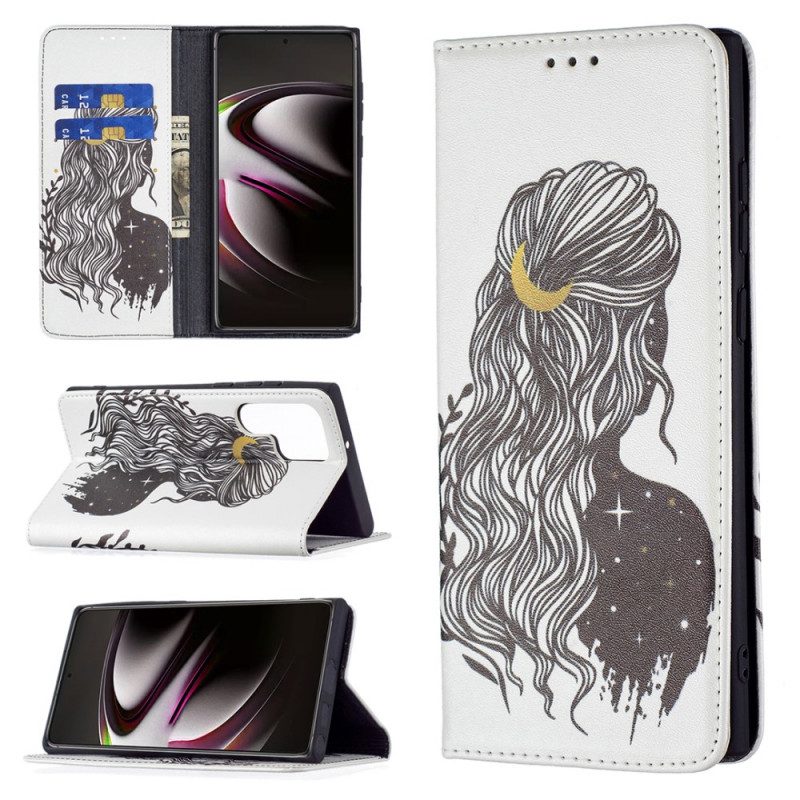 Bescherming Hoesje voor Samsung Galaxy S22 Ultra 5G Folio-hoesje Mooi Haar