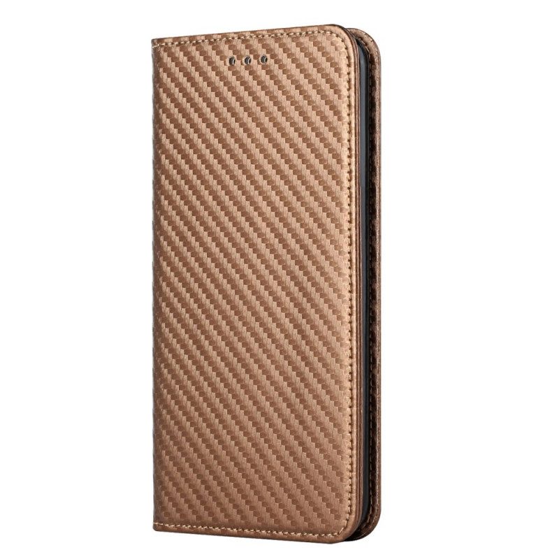 Bescherming Hoesje voor Samsung Galaxy S22 Ultra 5G Met Ketting Folio-hoesje Band Van Koolstofvezel