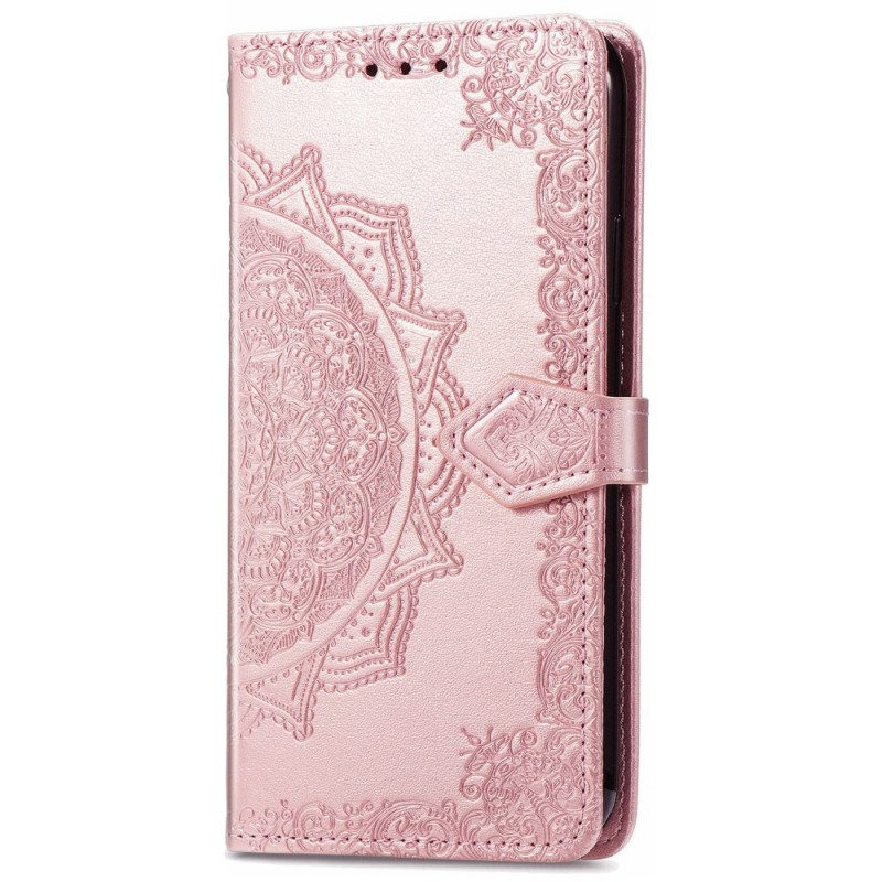 Flip Case voor Samsung Galaxy S22 Ultra 5G Mandala Middeleeuwen