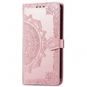 Flip Case voor Samsung Galaxy S22 Ultra 5G Mandala Middeleeuwen