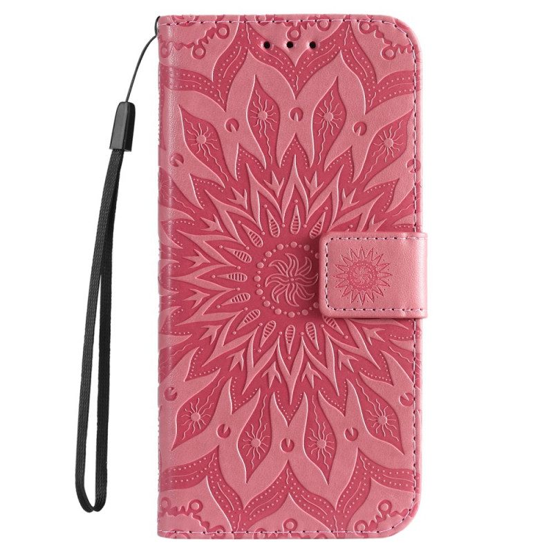 Flip Case voor Samsung Galaxy S22 Ultra 5G Zonnebloem