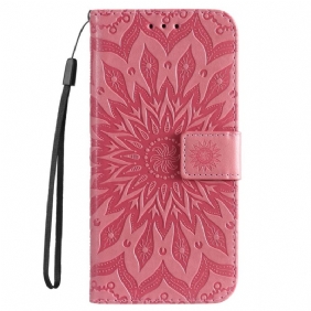 Flip Case voor Samsung Galaxy S22 Ultra 5G Zonnebloem