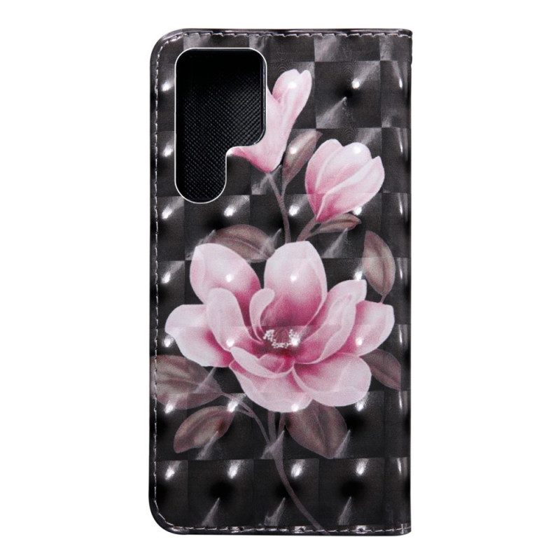 Folio-hoesje voor Samsung Galaxy S22 Ultra 5G Bloesem Bloemen