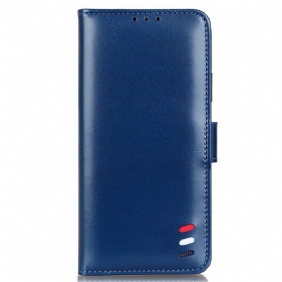 Folio-hoesje voor Samsung Galaxy S22 Ultra 5G Driekleurig Leereffect