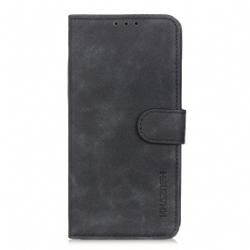 Folio-hoesje voor Samsung Galaxy S22 Ultra 5G Khazneh Vintage Leereffect