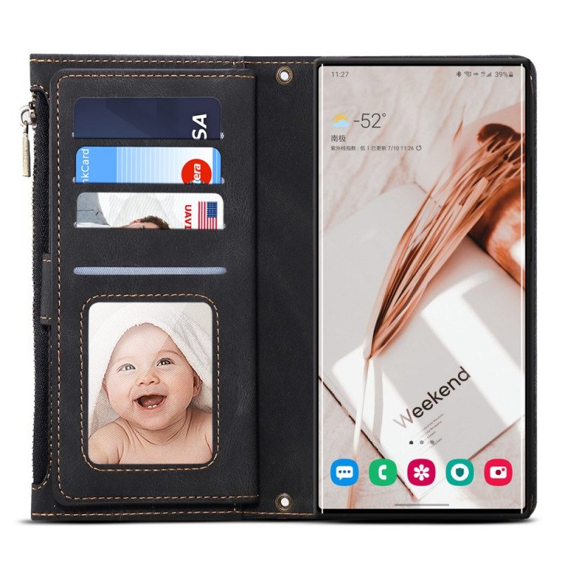 Folio-hoesje voor Samsung Galaxy S22 Ultra 5G Multi-functies