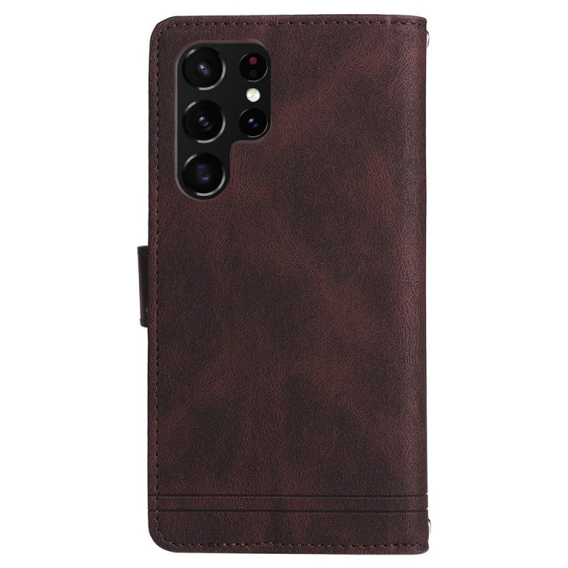 Folio-hoesje voor Samsung Galaxy S22 Ultra 5G Multifunctioneel Met Etui