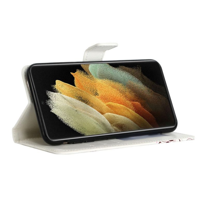 Folio-hoesje voor Samsung Galaxy S22 Ultra 5G Pailletten Driehoek