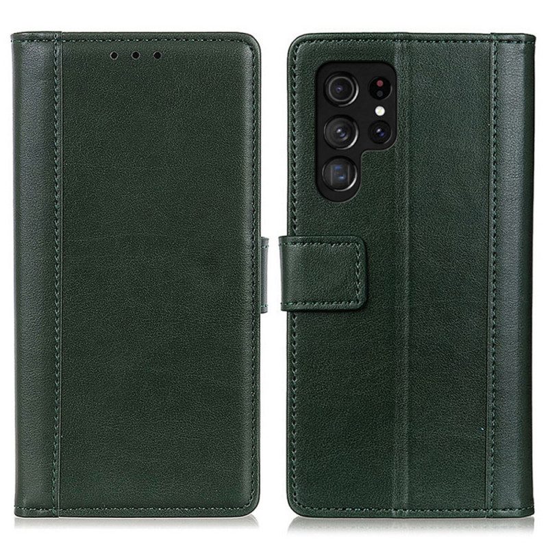 Folio-hoesje voor Samsung Galaxy S22 Ultra 5G Stijl Leer Elegantie