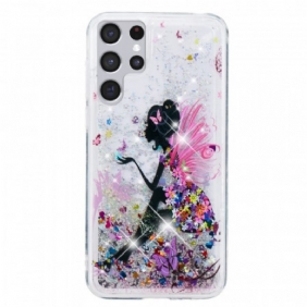 Hoesje voor Samsung Galaxy S22 Ultra 5G Glitter Fee