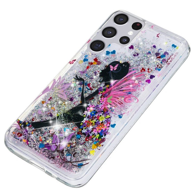 Hoesje voor Samsung Galaxy S22 Ultra 5G Glitter Fee