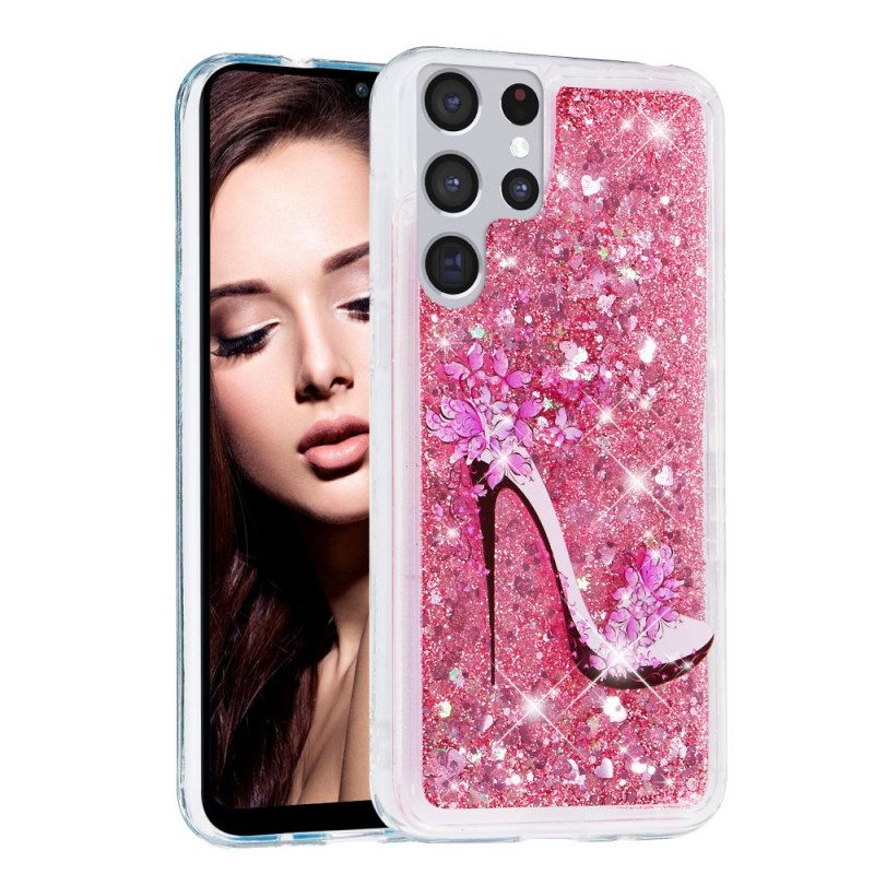 Hoesje voor Samsung Galaxy S22 Ultra 5G Glitterpomp