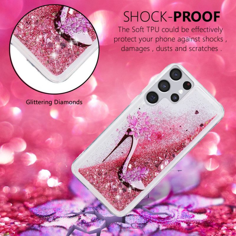 Hoesje voor Samsung Galaxy S22 Ultra 5G Glitterpomp