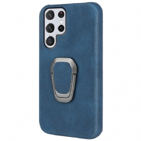 Hoesje voor Samsung Galaxy S22 Ultra 5G Leather Effect Ring-ondersteuning Nieuwe Kleuren