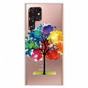 Hoesje voor Samsung Galaxy S22 Ultra 5G Naadloze Aquarel Boom