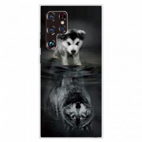 Hoesje voor Samsung Galaxy S22 Ultra 5G Puppy-droom