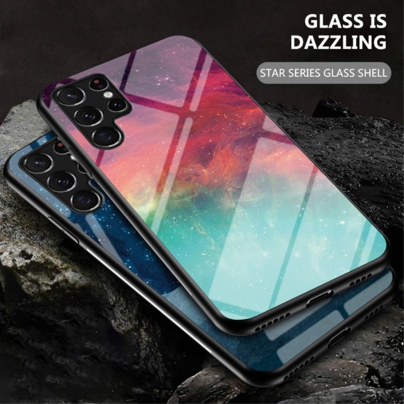 Hoesje voor Samsung Galaxy S22 Ultra 5G Schoonheid Gehard Glas