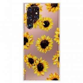 Hoesje voor Samsung Galaxy S22 Ultra 5G Zonnebloemen