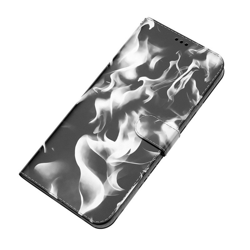 Leren Hoesje voor Samsung Galaxy S22 Ultra 5G Abstract Patroon