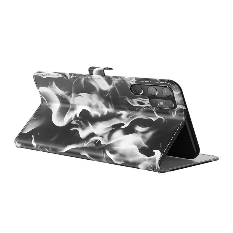 Leren Hoesje voor Samsung Galaxy S22 Ultra 5G Abstract Patroon