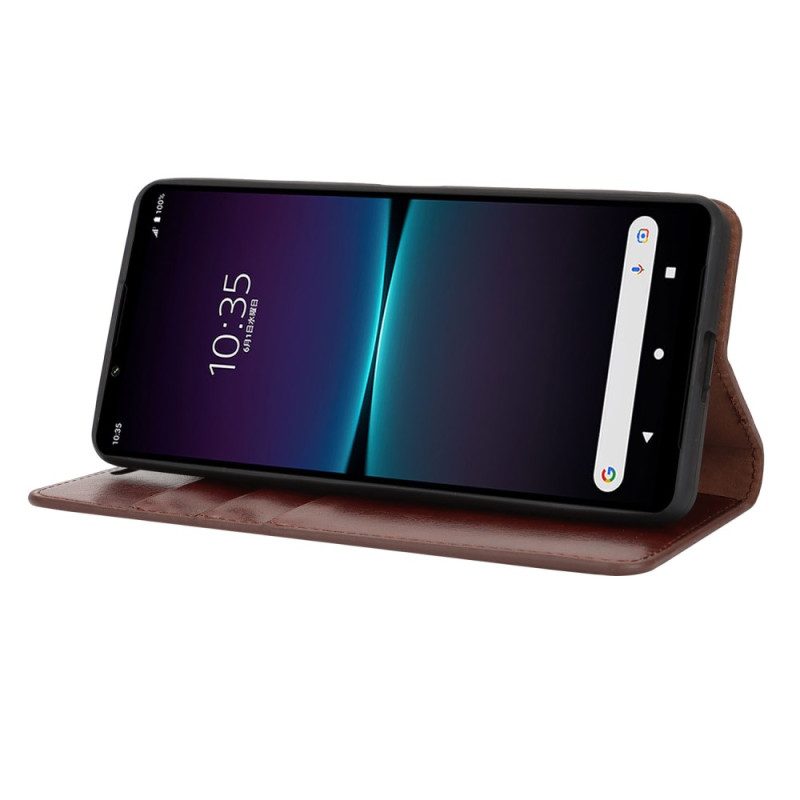 Folio-hoesje Sony Xperia 1 Vi Leer