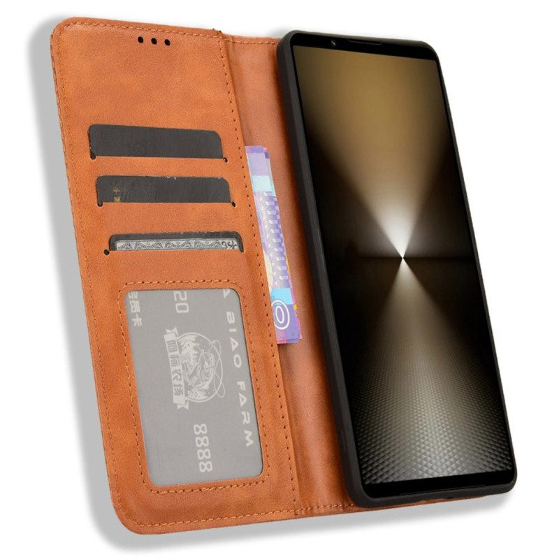 Folio-hoesje Sony Xperia 1 Vi Telefoonhoesje Wijn