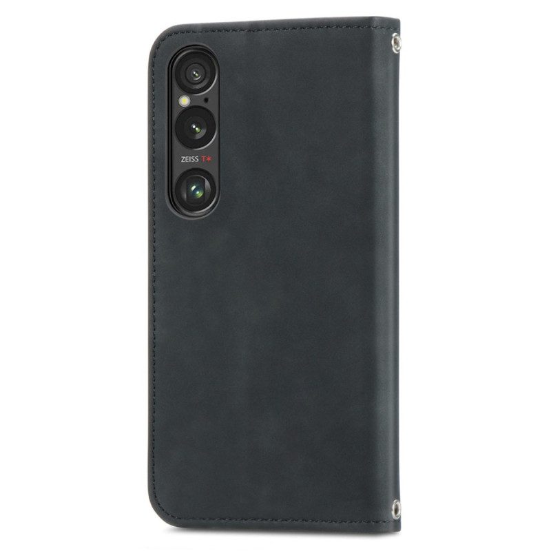 Folio-hoesje Voor Sony Xperia 1 Vi Suède-effect